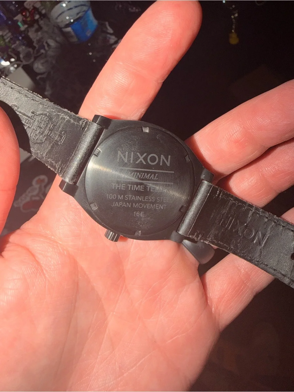 Nixon Black Watch with Cracked White Dial